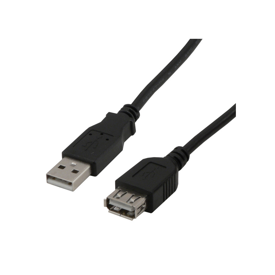 Câble USB 2.0 Type AA (Mâle/Mâle) - 1.8 m (Gris) - USB - Garantie 3 ans LDLC
