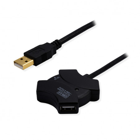 Câble d'extension USB 2.0 actif mâle vers 4 ports femelle - 10m