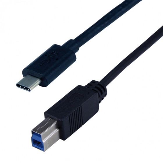 Câble USB 3.1 type C mâle / USB 3.0 type B mâle - 1m