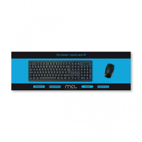 Kit clavier / souris sans fil - Noir ColorBox